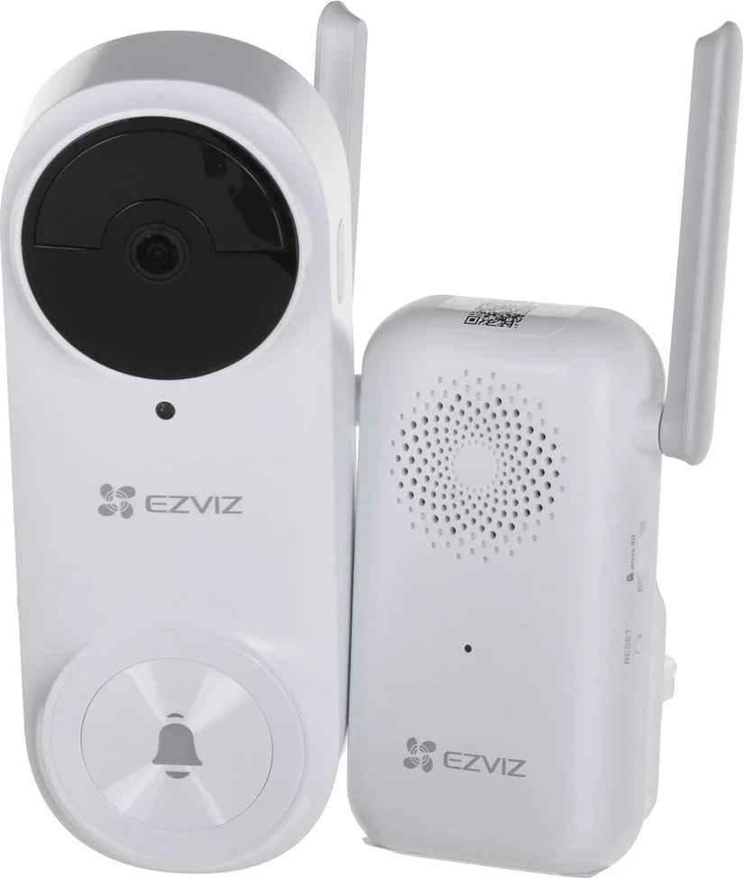 Interfon video ezviz DB2 Pro, wireless, 5MP, i bardhë