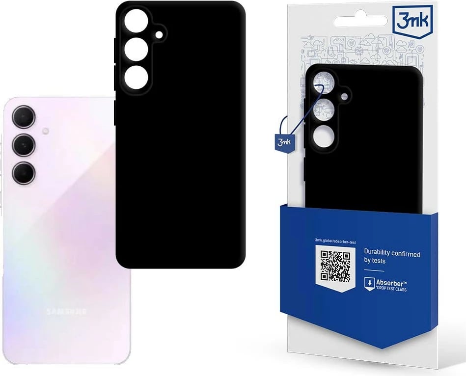 Mbështjellës Samsung A35 5G 3MK Matt Case, TPU, i zi