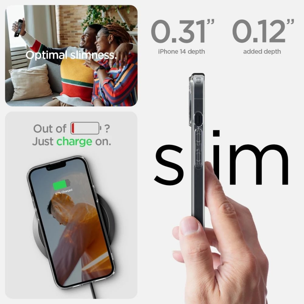 Mbështjellës Spigen Ultra Hybrid për iPhone 14 Plus, Transparent