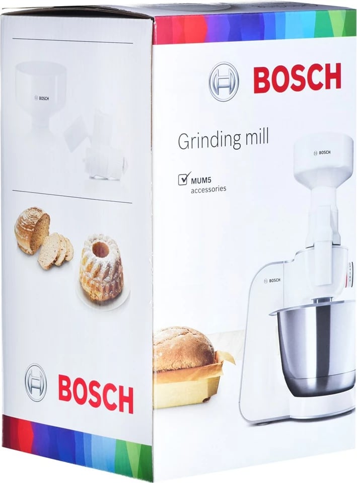 Aksesor për robot kuzhine BOSCH MUZ 5GM1, mulliri për drithëra, i bardhë