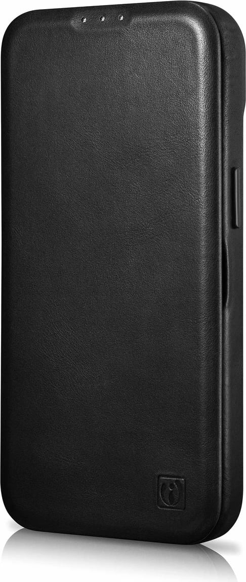 Mbështjellës iCarer Oil Wax Premium Leather Folio për iPhone 14 Plus, MagSafe, i zi Mbështjellës iCarer Oil Wax Premium Leather Folio për iPhone 14 Plus, MagSafe, i zi
