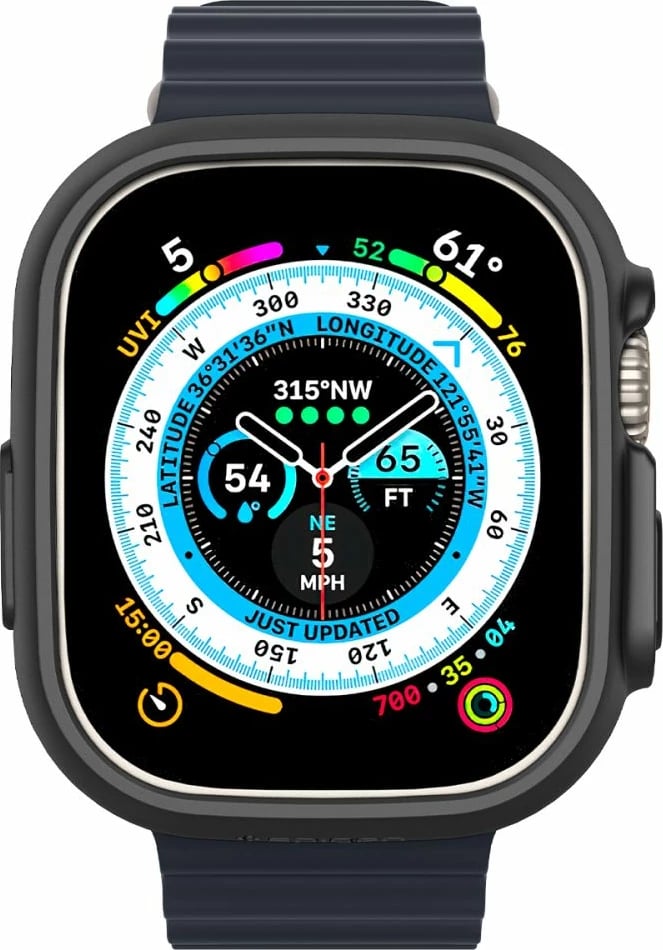 Mbështjellës Spigen Thin Fit për Apple Watch Ultra 49mm, Zi