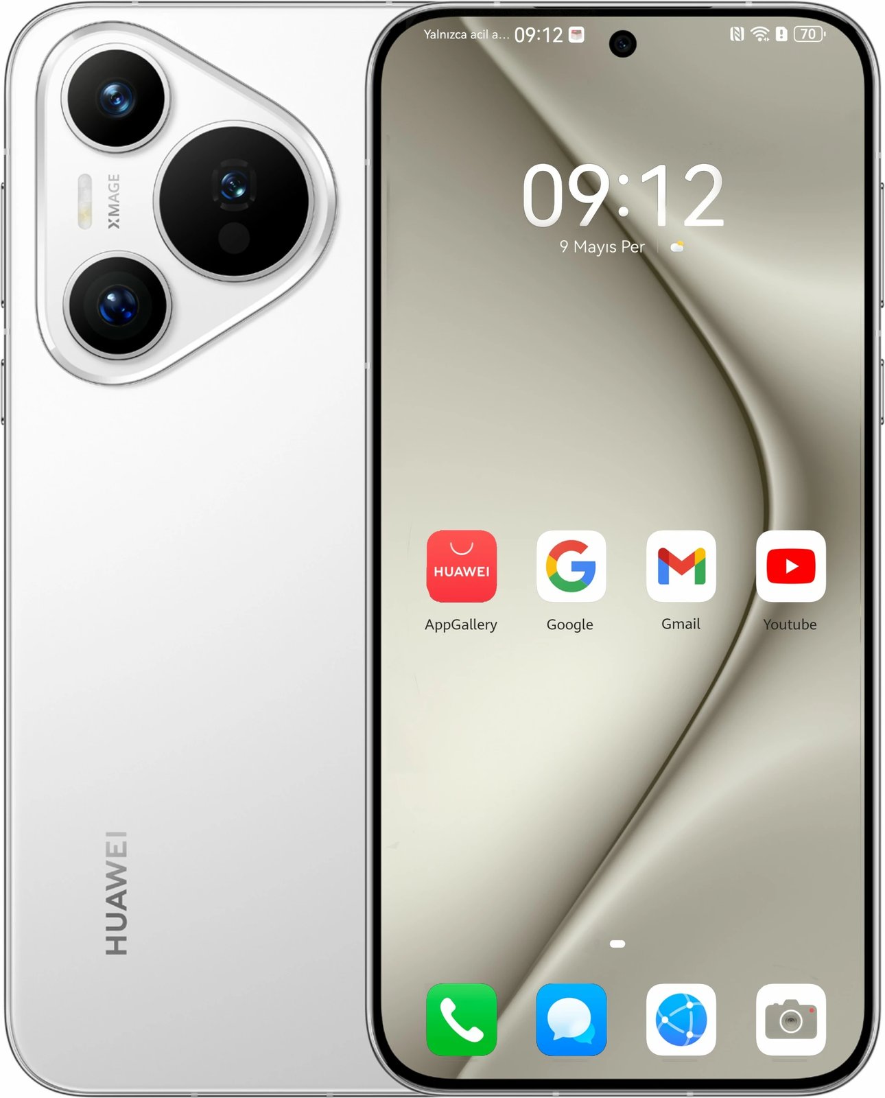 Celular Huawei PURA 70, 12 GB, 256 GB, 50 MP, Bardhë