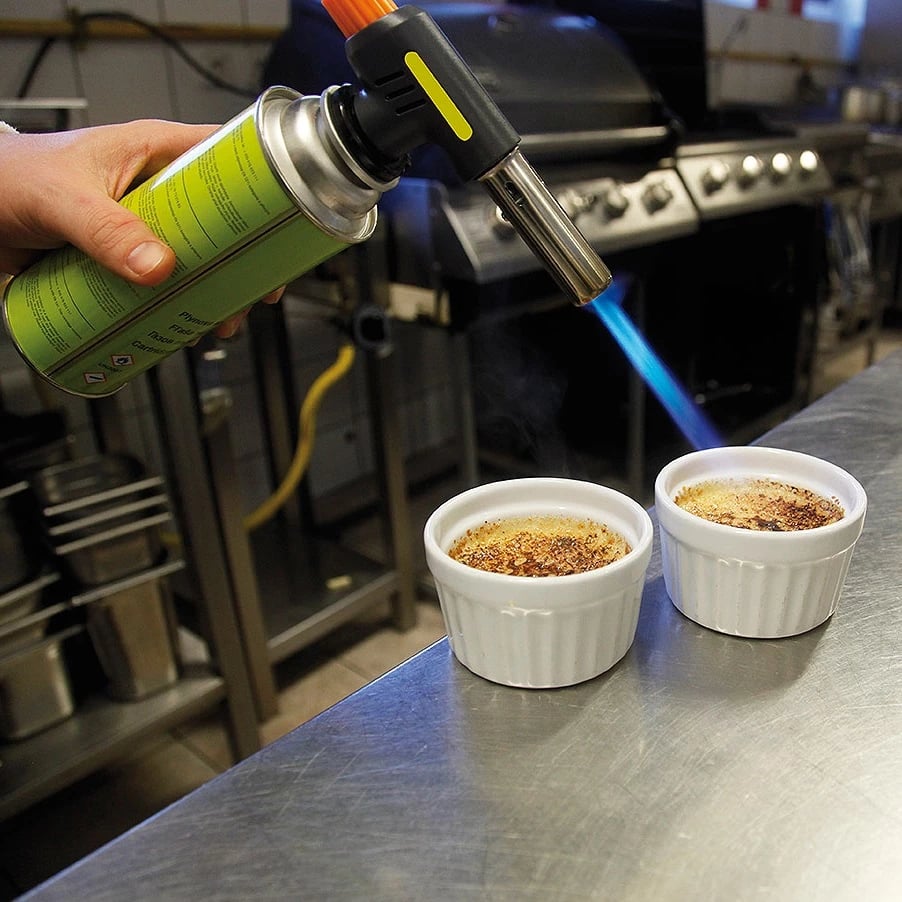 Set djegës gazi Meva KP18004 me ndezës piezo dhe 4 bombola, 1.6 kW