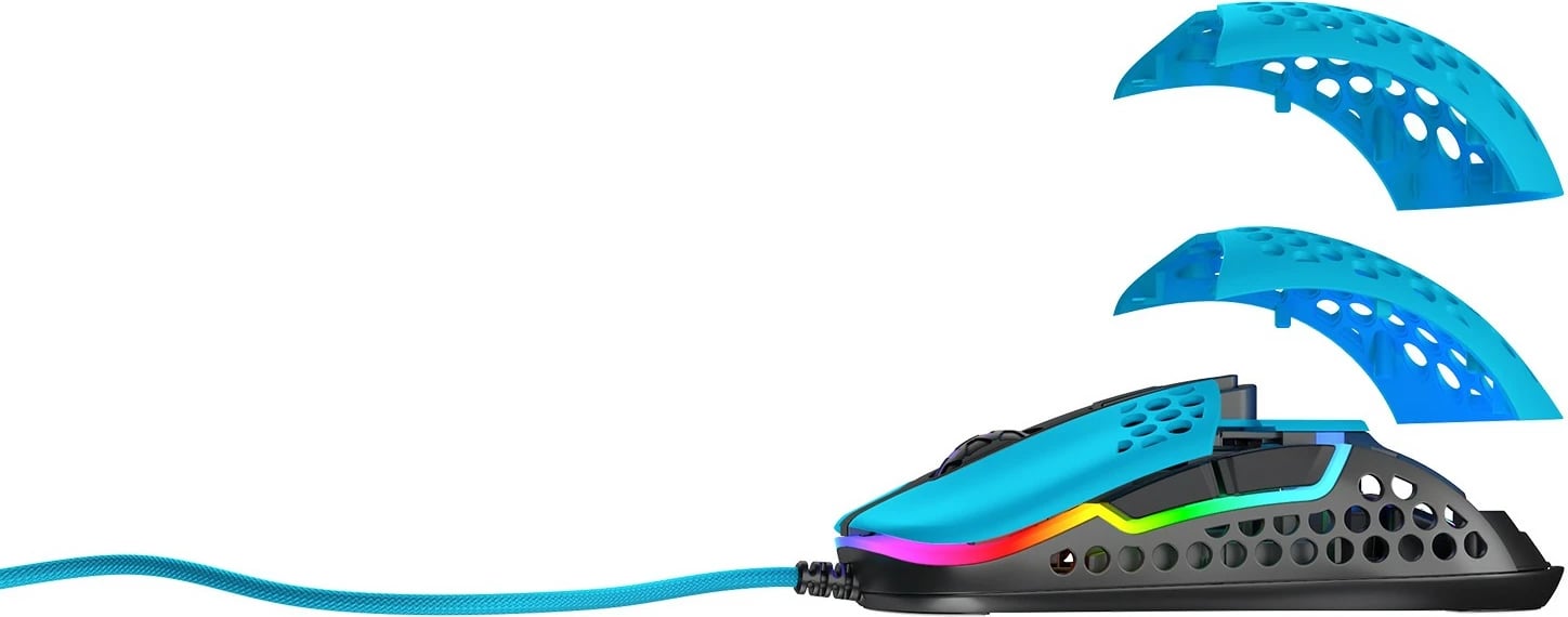 Maus Cherry XTRFY M42, Optik, USB Type-A, 16000 DPI, Blu