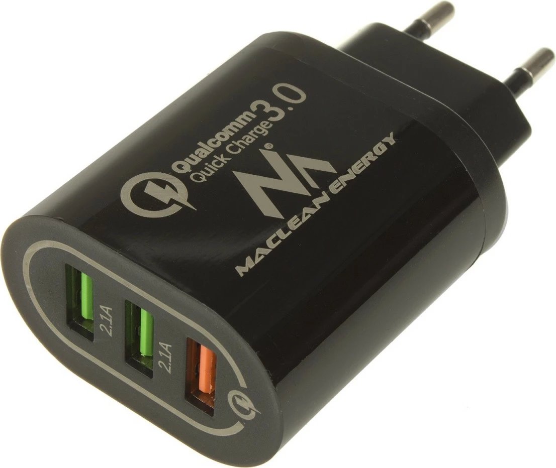 Karikues rrjeti Maclean MCE479B, 3xUSB, Quick Charge 3.0, Zi
