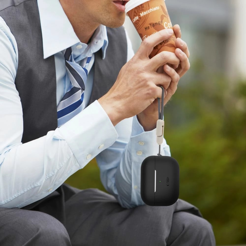 Mbështjellës Tech-Protect për AirPods Pro/Pro 2, Silikon, Kaltër