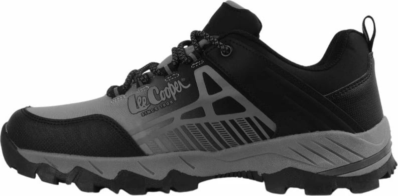Këpucë për meshkuj Lee Cooper, të zezë me të argjendtë
