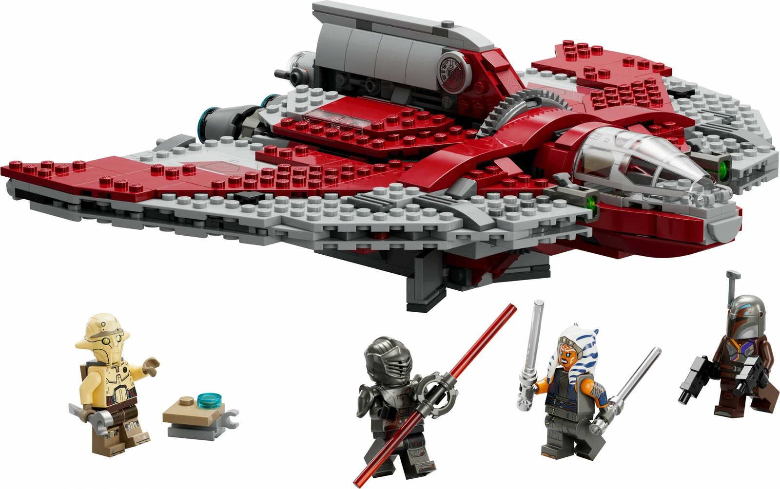 Set ndërtimi LEGO Ahsoka Tano's T-6 Jedi Shuttle, 601 pjesë, shumëngjyrësh