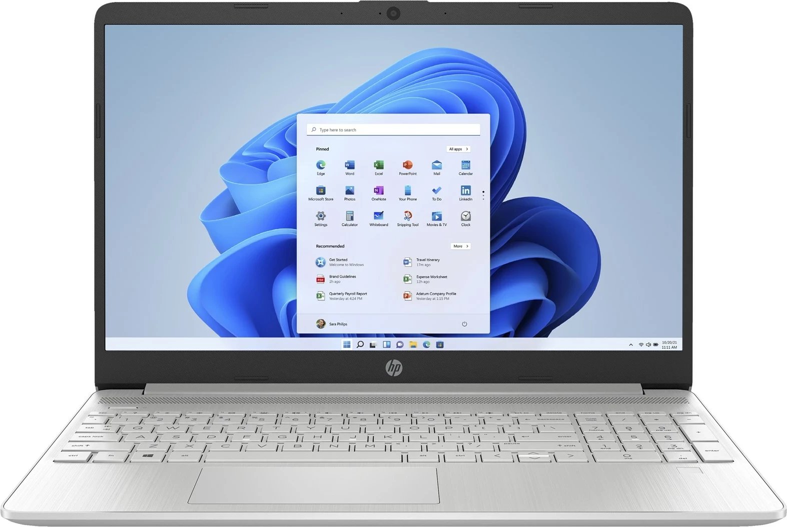 Laptop HP 15s-eq2289nw, 15.6", AMD Ryzen 3 5300U, 16 GB RAM, 1 TB SSD, Argjendtë