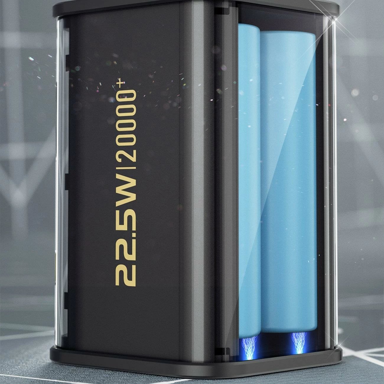 Powerbank Dudao K16Pro, 20000mAh, 2 porta (USB-A/USB-C), 22.5W PD, e zezë