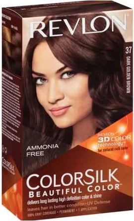 Ngjyrë për flokë Revlon Colorsilk Ammonia Free 37 Dark Golden Brown