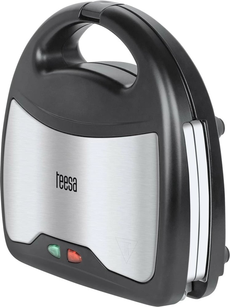 Sanduiçiere 3-në-1 TEESA TSA3221, pllaka qeramike, e zezë/inox