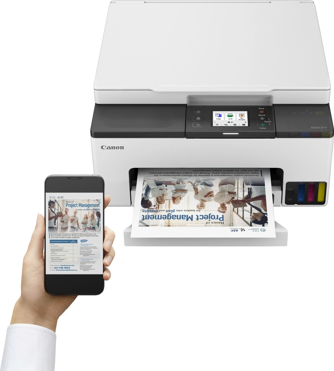 Printer Canon MAXIFY GX1050, Inkjet, Colour printing, 600 x 1200 DPI, Colour copying, A4, Black, White