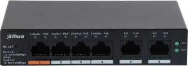 Switch DAHUA DH-CS4006-4GT-60, Managed L2, Gigabit Ethernet, PoE, Zi