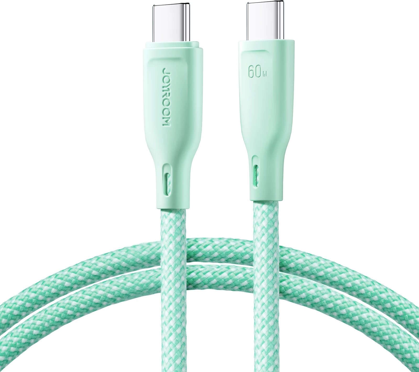 Kabllo USB-C në USB-C Joyroom Multi-Color Series S-A34, 1m, 60W, e gjelbër