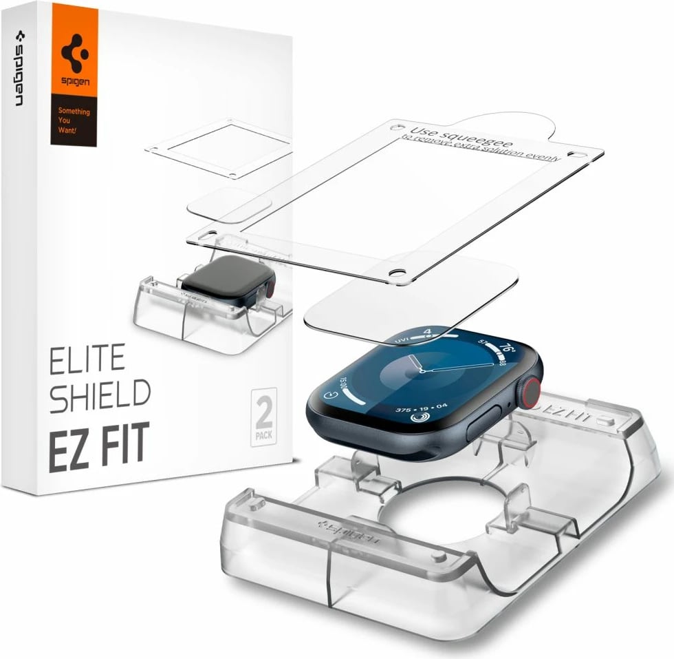 Mbrojtëse ekrani për smartwatch Spigen Elite Shield EZ FIT Hybrid Glass, për Apple Watch 10 46mm, Transparent, 2-pack Mbrojtëse ekrani për smartwatch Spigen Elite Shield EZ FIT Hybrid Glass, për Apple Watch 10 46mm, Transparent, 2-pack