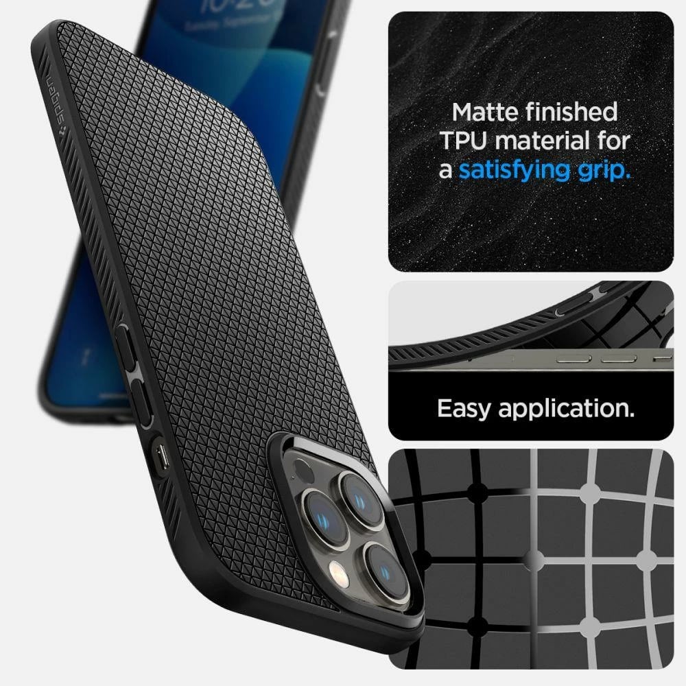 Mbështjellës Spigen Liquid Air për iPhone 14 Pro Max, Matte Black