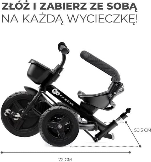 Biçikletë tre-rrotëshe Kinderkraft Tri-ride AVEO, për fëmijë, Malachite Grey