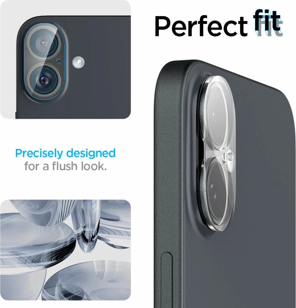 Mbrojtës xhami për kamerë Spigen Optik Glas.tR për iPhone 16 / 16 Plus, Transparent, 2 copë