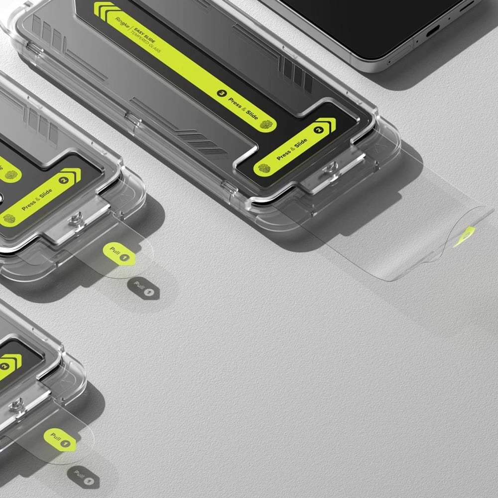 Xham i temperuar Ringke Easy Slide për Samsung Galaxy A56 5G, 2 copë, Transparent