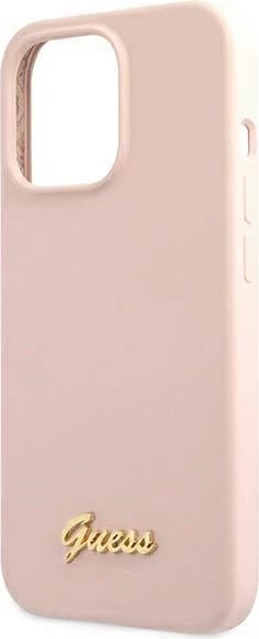Mbështjellës Guess GUHMP13LLSLMGLP për iPhone 13/13 Pro 6.1", silikon, MagSafe, rozë e çelur