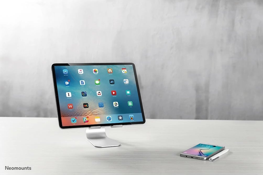Mbajtëse tavoline Newstar Neomounts DS15-050SL1 për tablet deri 11 inç, alumini, argjendtë