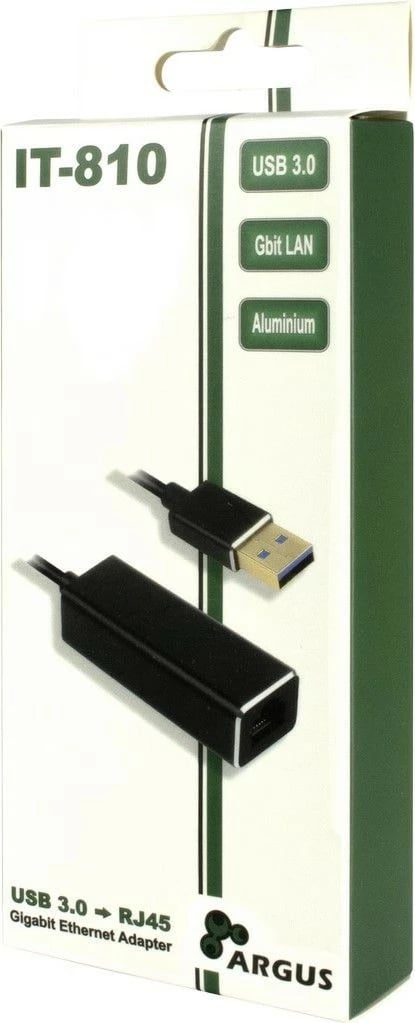 Inter-Tech ARGUS IT-810, Realtek RTL8153, 240 mm, 25 mm, 17 mm, e zezë