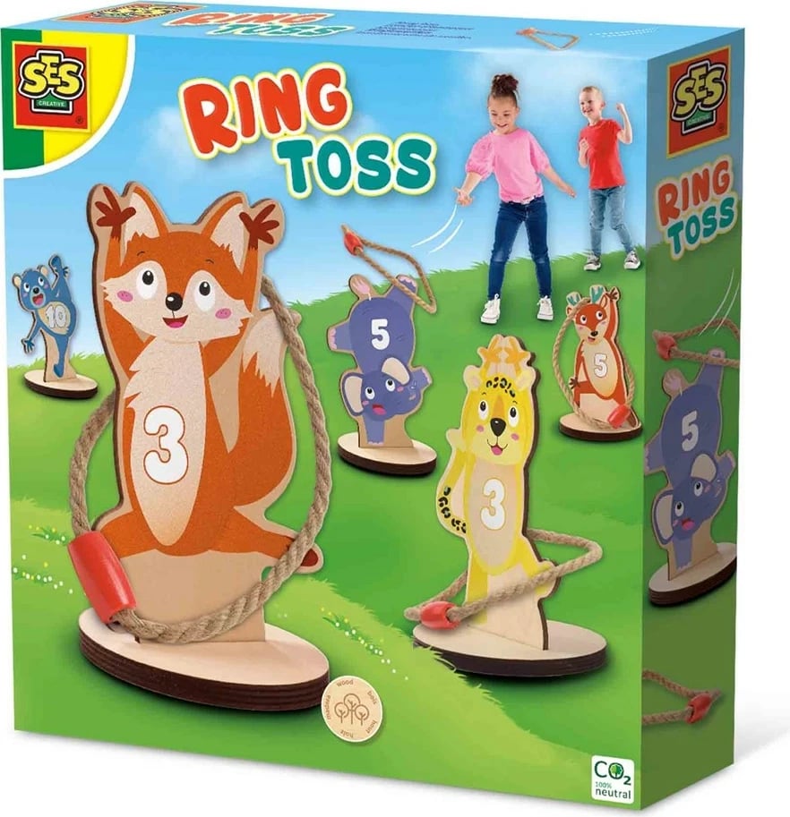 Lojë Ring Toss SES Creative, prej druri, për fëmijë