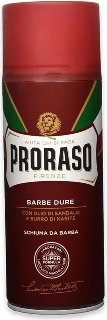 Shkumë për rrojë Proraso Barba Dura Sandalwood & Shea Butter, unisex, 400ml