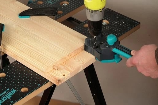 Dowelmaster Wolfcraft, 4640000, për bashkime druri, E zezë Dowelmaster Wolfcraft, 4640000, për bashkime druri, E zezë