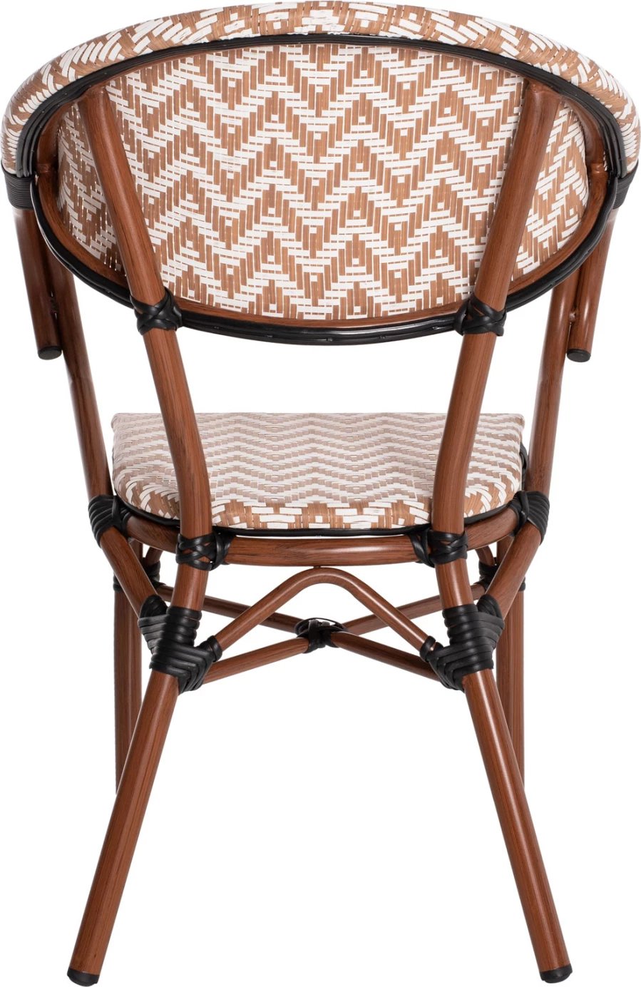 Karrige alumini FH5861.03 pamje bambu kafe-bardhë 56.5x56.5x82 cm