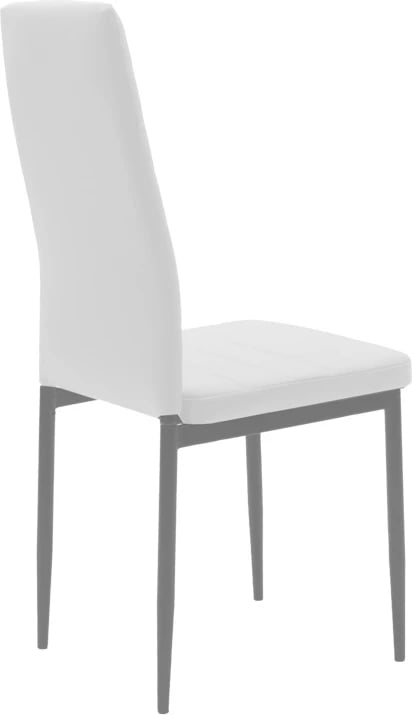 Set tavoline me dy karrige Julita-Parker, MDF e bardhë, këmbë natyrale, D60x73cm