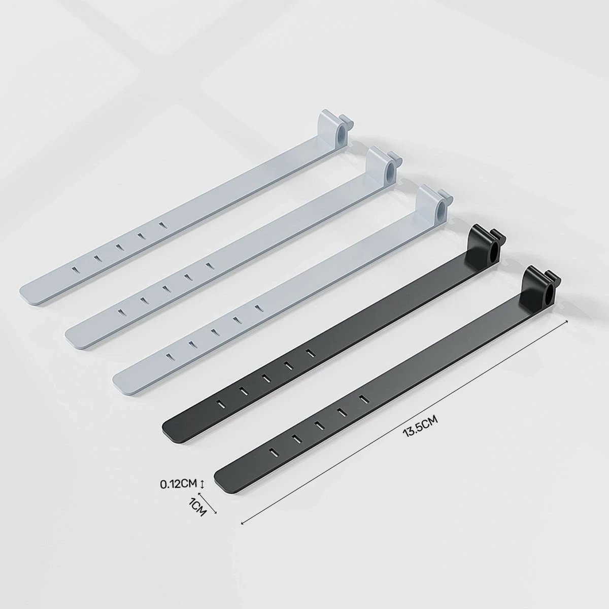 Set rripa silikoni për kabllo Unitek, 5 copë, të zi/gri