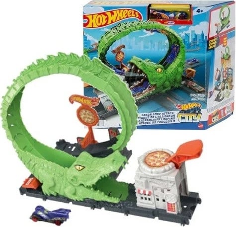 Set lojërash Hot Wheels City Gator Loop Attack, MATTEL, shumëngjyrësh