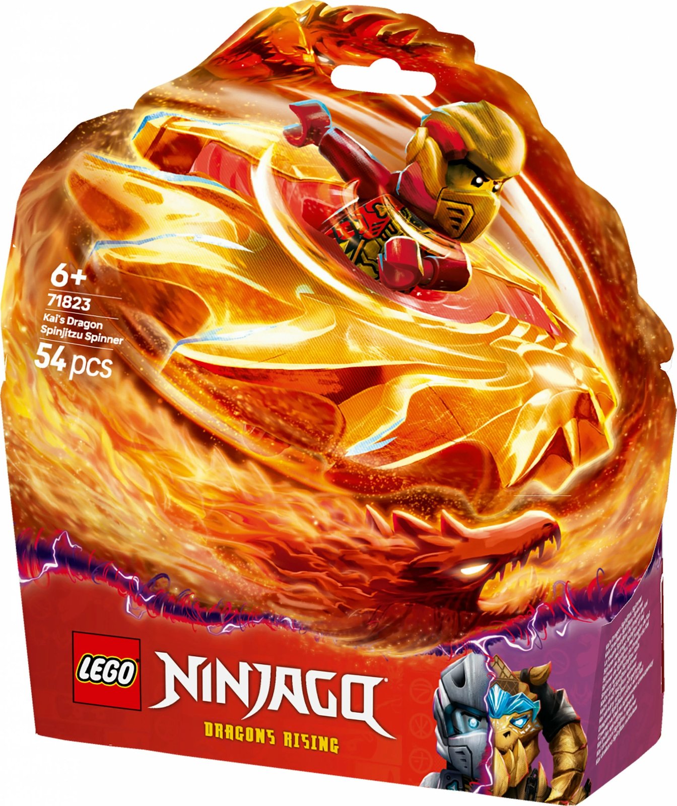 Set ndërtimi LEGO Ninjago 71823 Kais Drachen-Spinjitzu-Spinner, 54 pjesë, multikolor