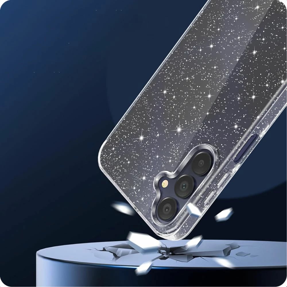 Mbështjellës Tech-Protect FlexAir për Samsung Galaxy A55 5G, Transparent-Glitter