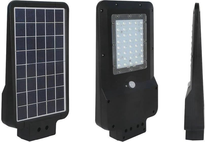 Dritë rruge solare V-TAC 15W LED, E zezë