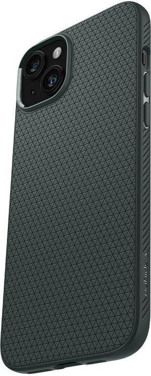 Mbështjellës Spigen Liquid Air për iPhone 15 Plus, Gjelbër e errët