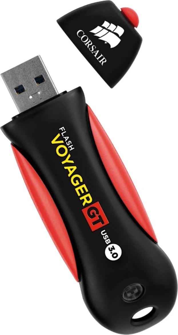 USB Flash Corsair Voyager GT, 256GB, USB 3.0, ngjyrë zi-kuq