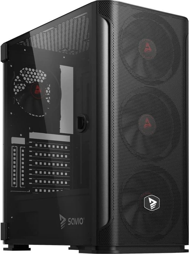 Kasë kompjuteri SAVIO Shadow X2, Mesh/Glass, E zezë