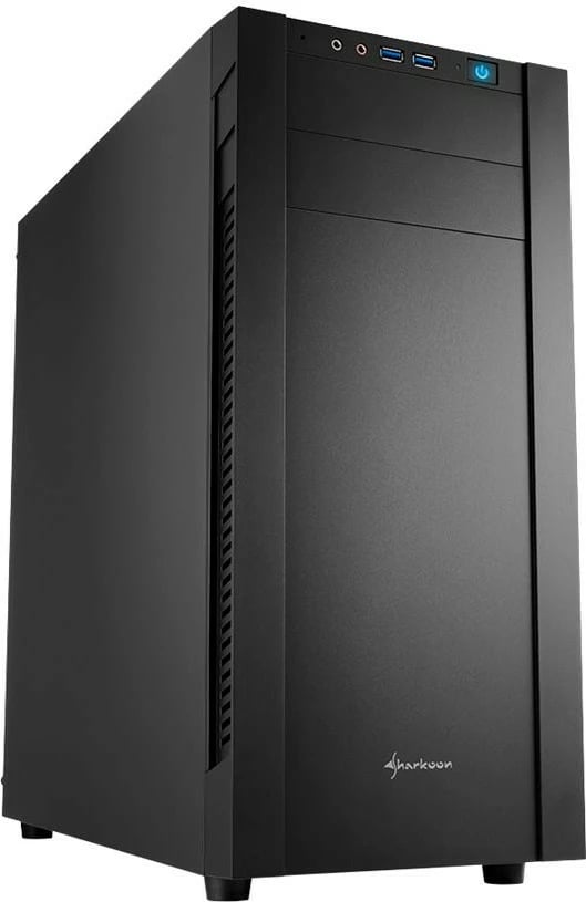 Kasë Sharkoon S25-V, Midi Tower, PC, ATX, micro ATX, Mini-ITX, Metal, 16.7 cm, e zezë