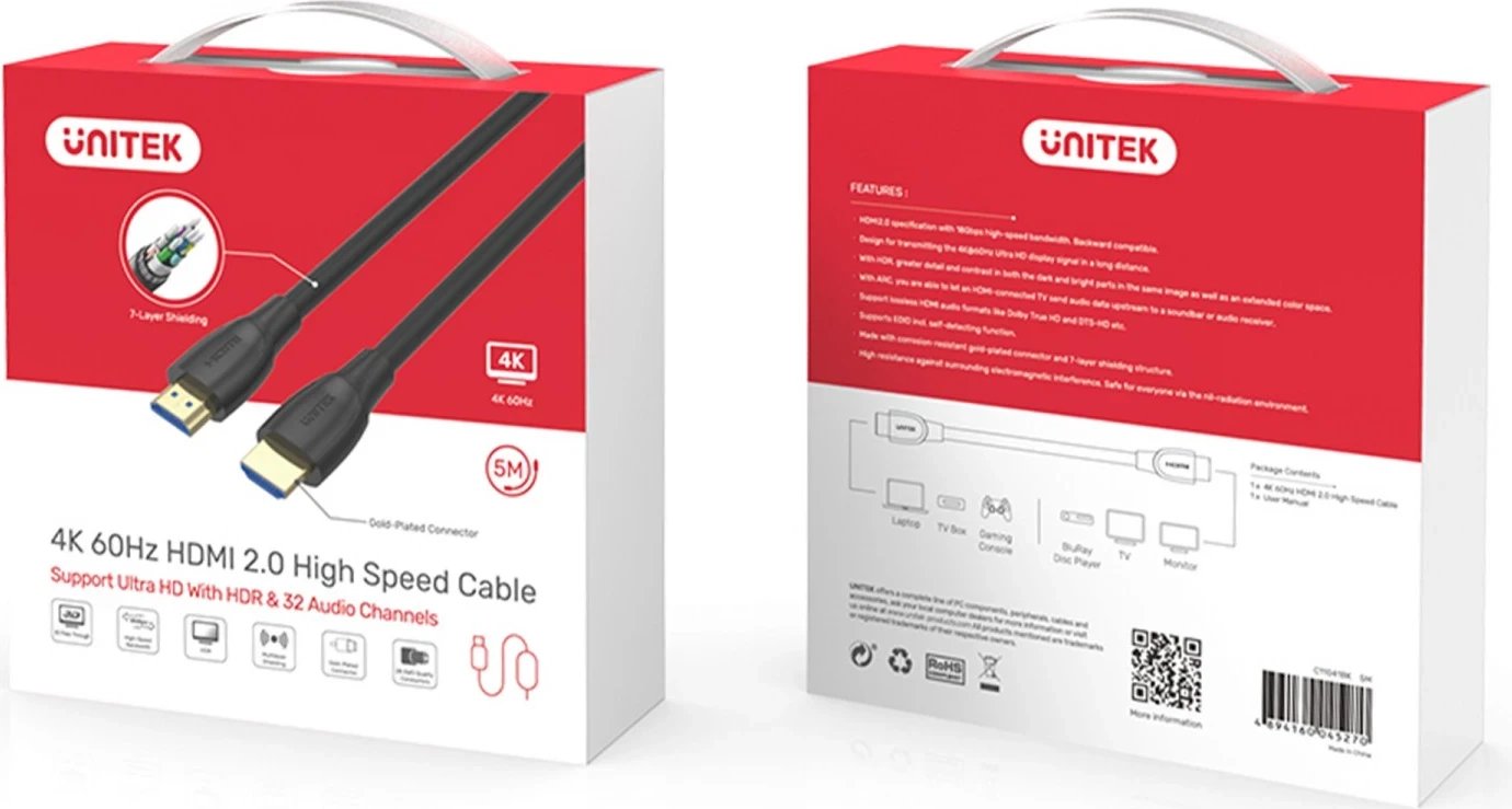 Kabllo HDMI Unitek, 10m