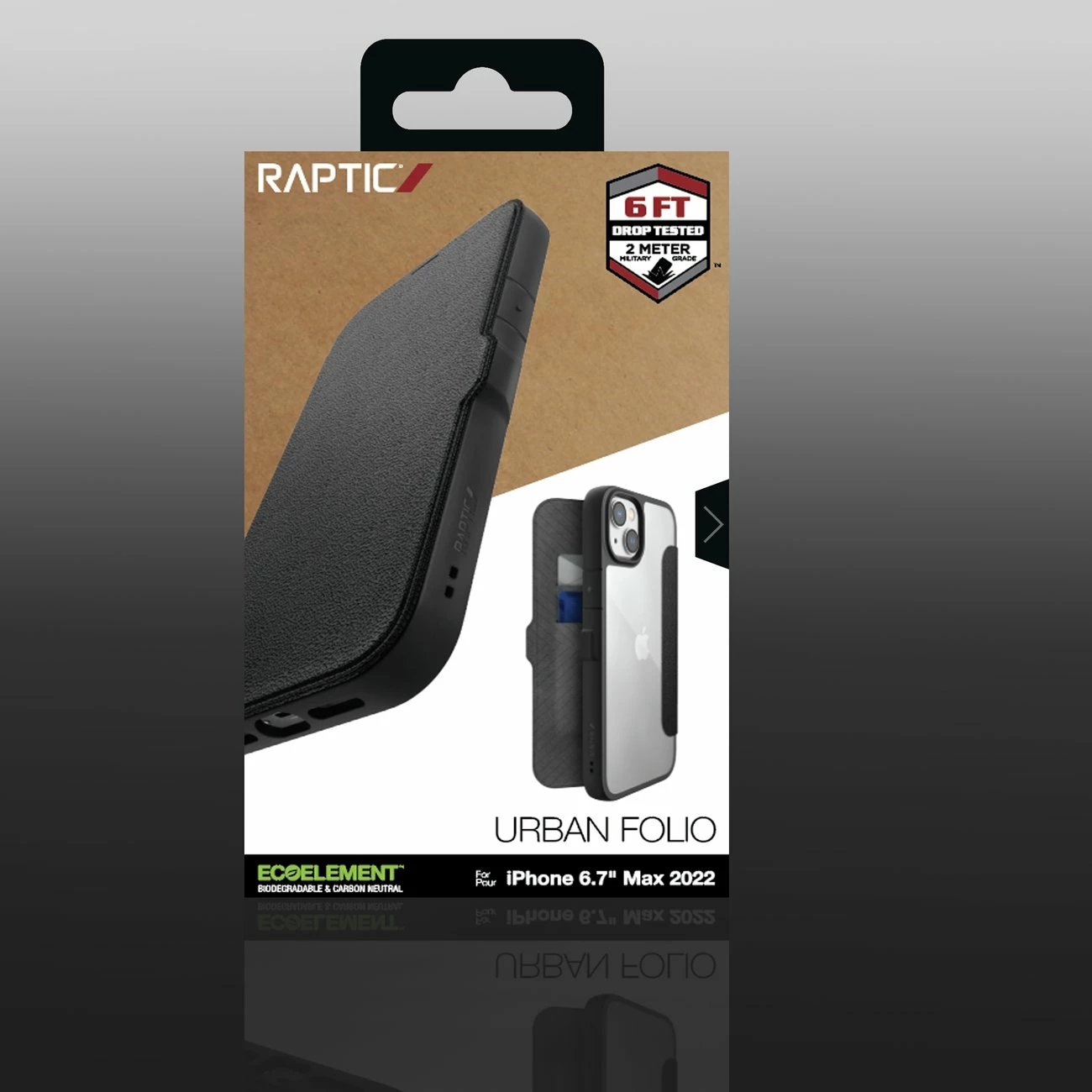 Mbështjellës Raptic X-Doria Urban Folio për iPhone 14 Plus, flip cover, MagSafe, i zi