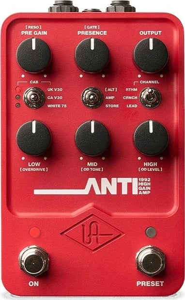 Pedalë efektsh për kitarë Universal Audio UAFX Anti 1992, e kuqe