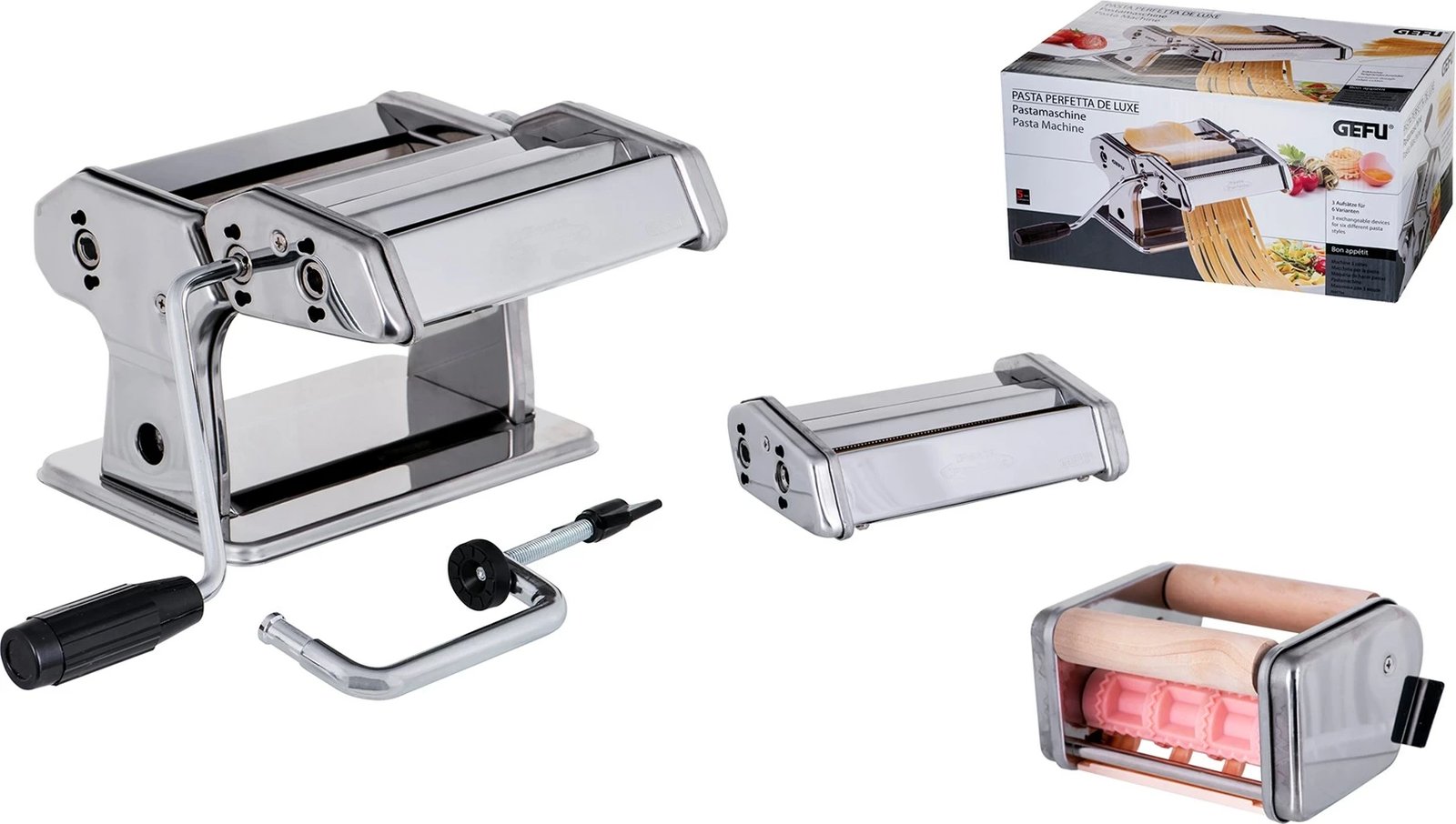 Makinë manuale për pasta GEFU G-28300, çelik inox