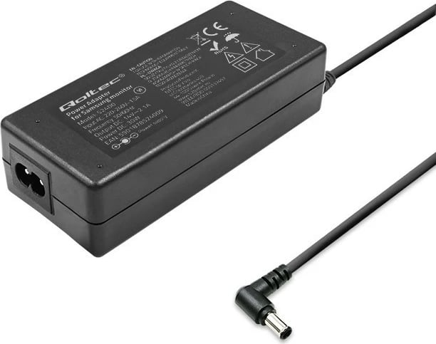 Furnizues energjie për monitor Samsung Qoltec 52400, 30W, 14V, 2.1A, me kabllo, zi