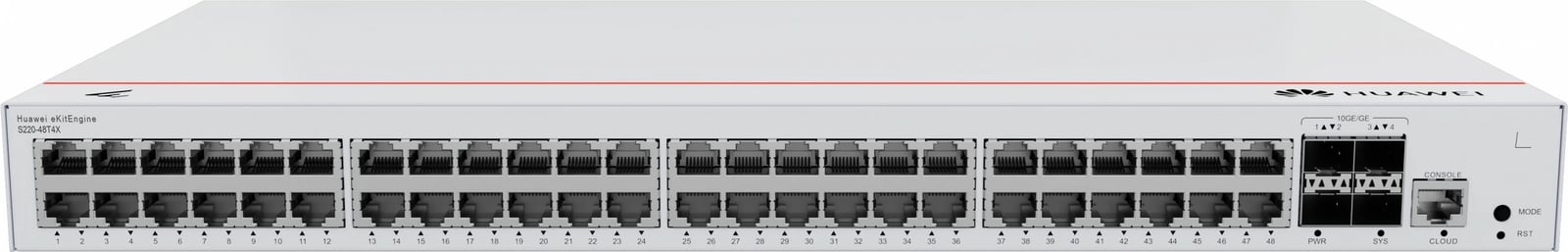 Switch HUAWEI eKit S220-48T4X, Managed, L2, Gigabit Ethernet, Rack mounting, 1U