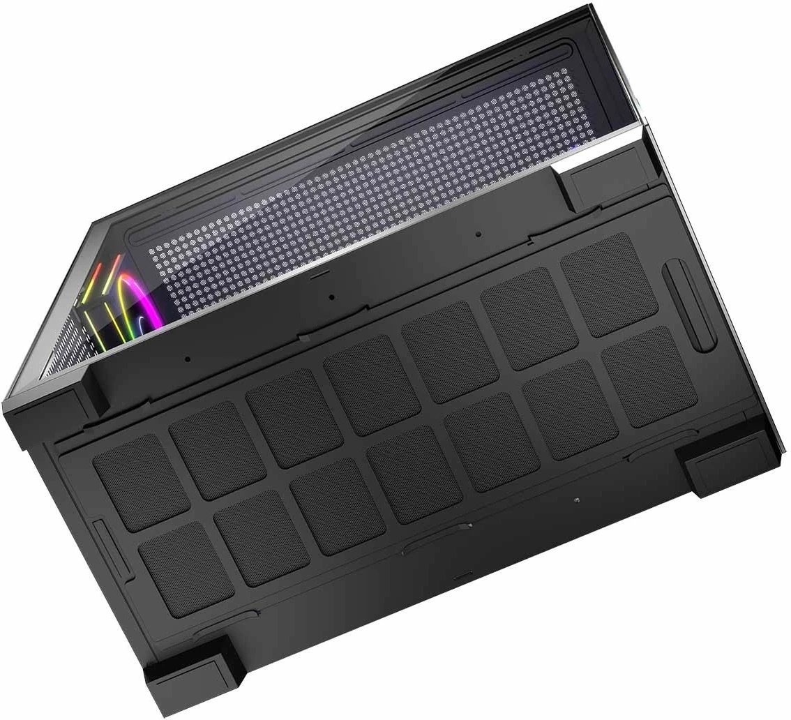 Kasë MODECOM STELLAR 5F ARGB, Midi Tower, me 5 ventilatorë ARGB, e zezë