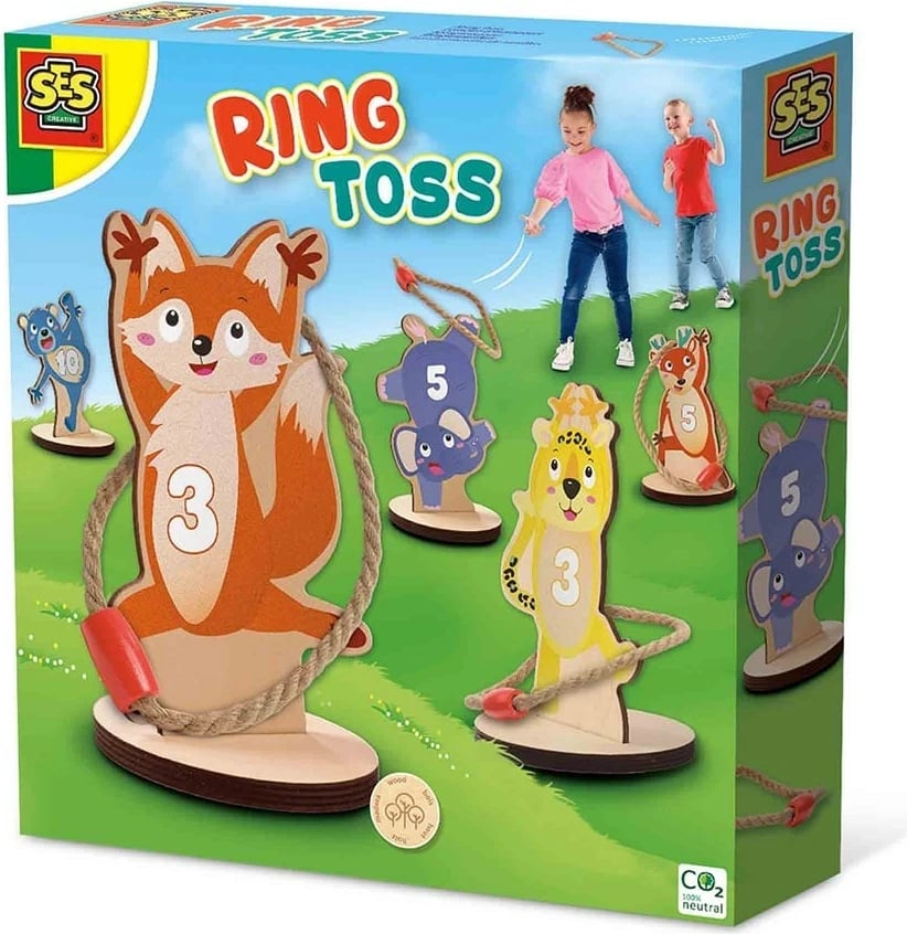 Lojë Ring Toss SES Creative, prej druri, për fëmijë